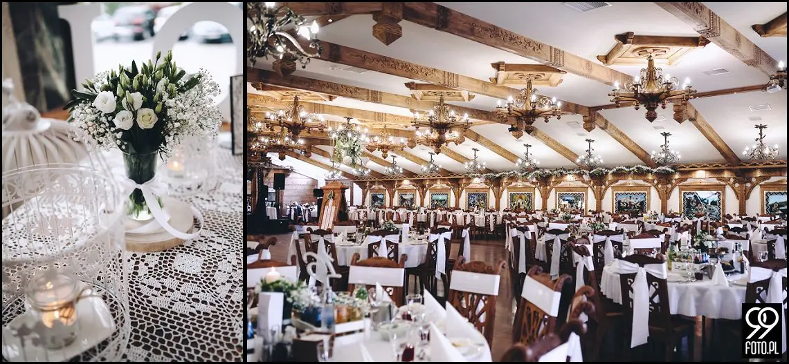 fotograf na wesele Rabka Zdrój, kościół św. Marii Magdaleny w Rabce, sala weselna Kabanos w Spytkowicach