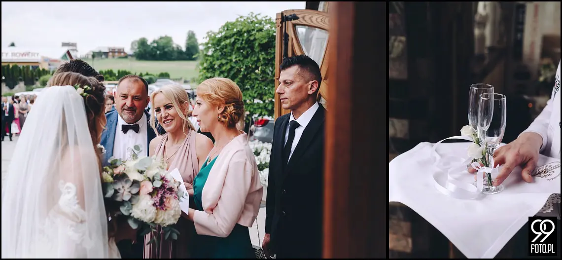 fotograf na wesele Rabka Zdrój, kościół św. Marii Magdaleny w Rabce, sala weselna Kabanos w Spytkowicach