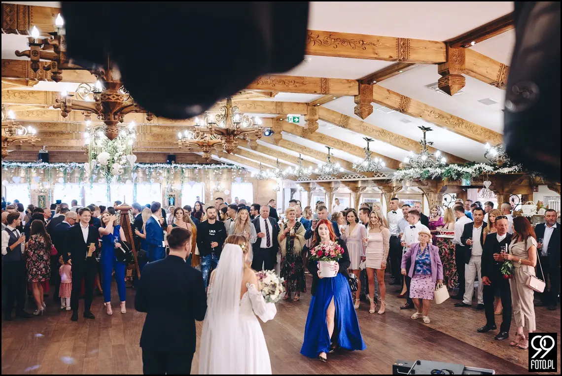 fotograf na wesele Rabka Zdrój, kościół św. Marii Magdaleny w Rabce, sala weselna Kabanos w Spytkowicach