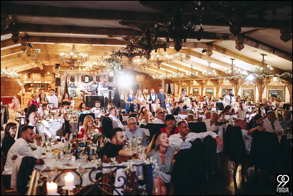 fotograf na wesele Rabka Zdrój, kościół św. Marii Magdaleny w Rabce, sala weselna Kabanos w Spytkowicach