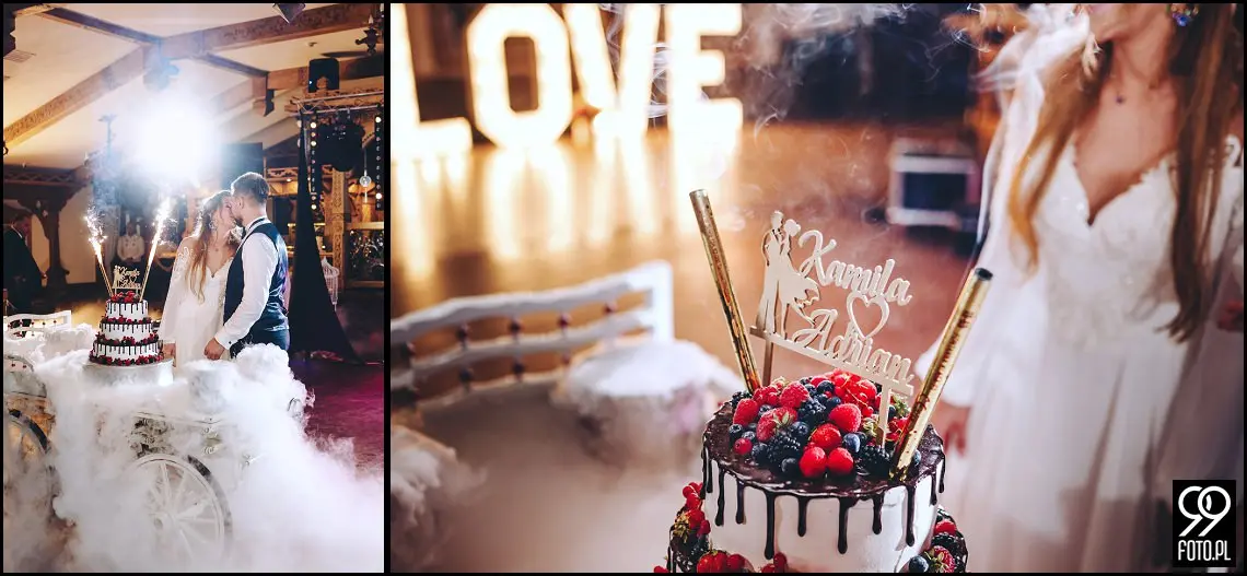 fotograf na wesele Rabka Zdrój, kościół św. Marii Magdaleny w Rabce, sala weselna Kabanos w Spytkowicach