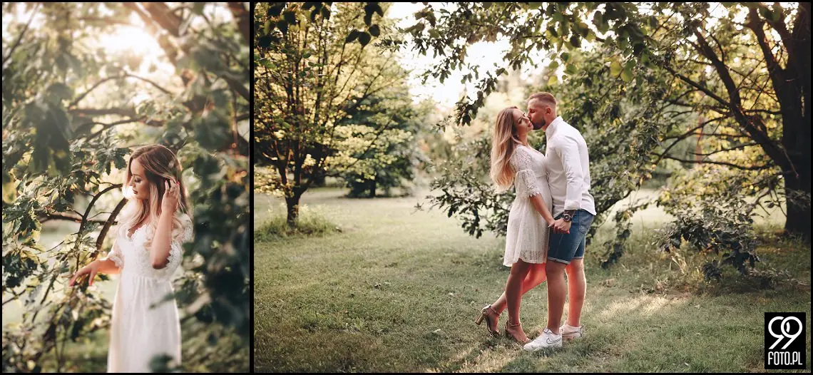 sesja narzeczeńska w Brzoskwinia Ogród, wesele w plenerze, ślubna sesja zdjęciowa jesienią