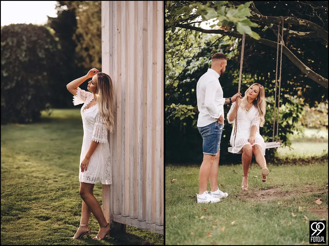 sesja narzeczeńska w Brzoskwinia Ogród, wesele w plenerze, ślubna sesja zdjęciowa jesienią