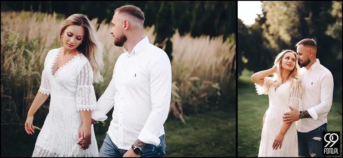 sesja narzeczeńska w Brzoskwinia Ogród, wesele w plenerze, ślubna sesja zdjęciowa jesienią