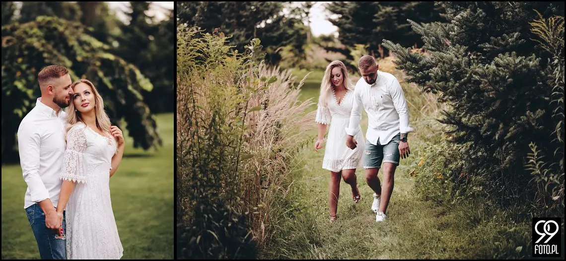 sesja narzeczeńska w Brzoskwinia Ogród, wesele w plenerze, ślubna sesja zdjęciowa jesienią