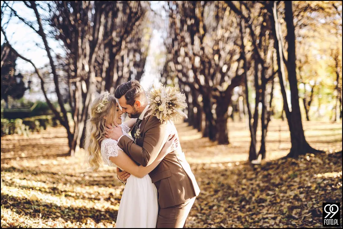 plener ślubny w Krakowie, Park Mogilany, Opactwo Benedyktynów Tyniec, sprawdzone miejsce plenerowe