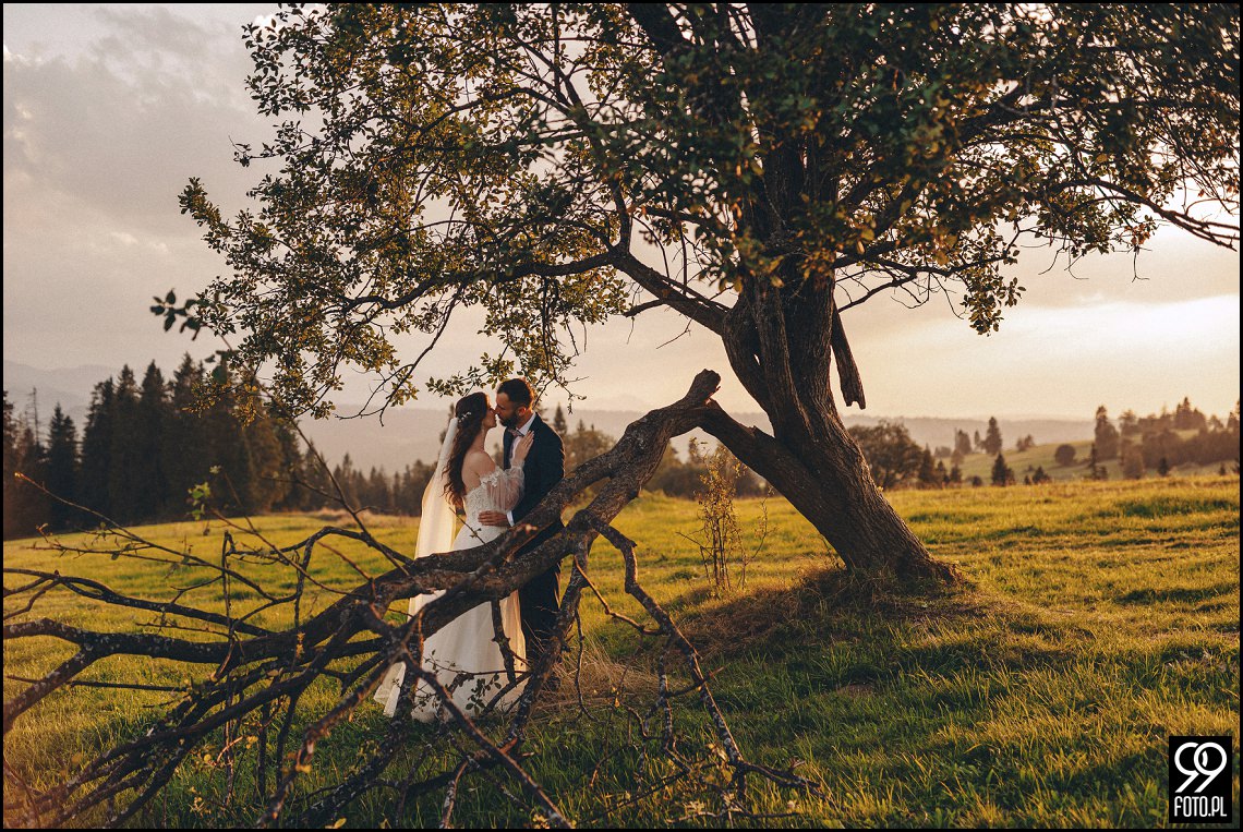 Sala weselna Willa Orchidea, ślub na Podhalu, fotografia ślubna Waksmund